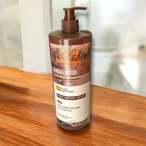 RealTree Mens 3 In 1 All Over Purifying Wash, Sandalwood, 33.8 Oz  Each Lot Of 2